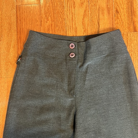 AMNESIA ORIGINAL WOMEN HIGH RISE BOOT CUT PANTS STRETCHY IN GRAY SIZE 2 - Picture 2 of 5